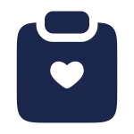 Clipboard Heart SVG Icon